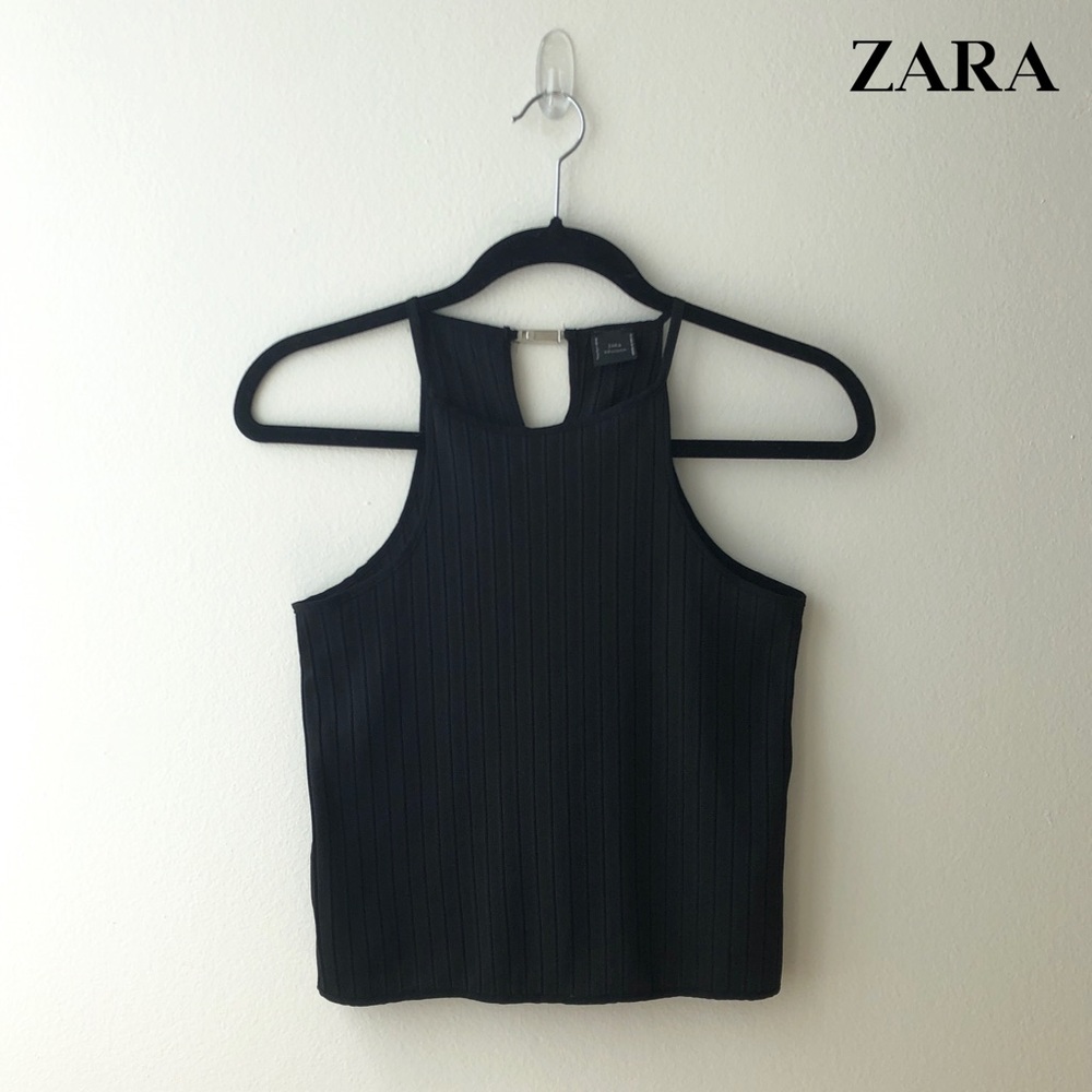ZARA HALTER NECK CROP TOP